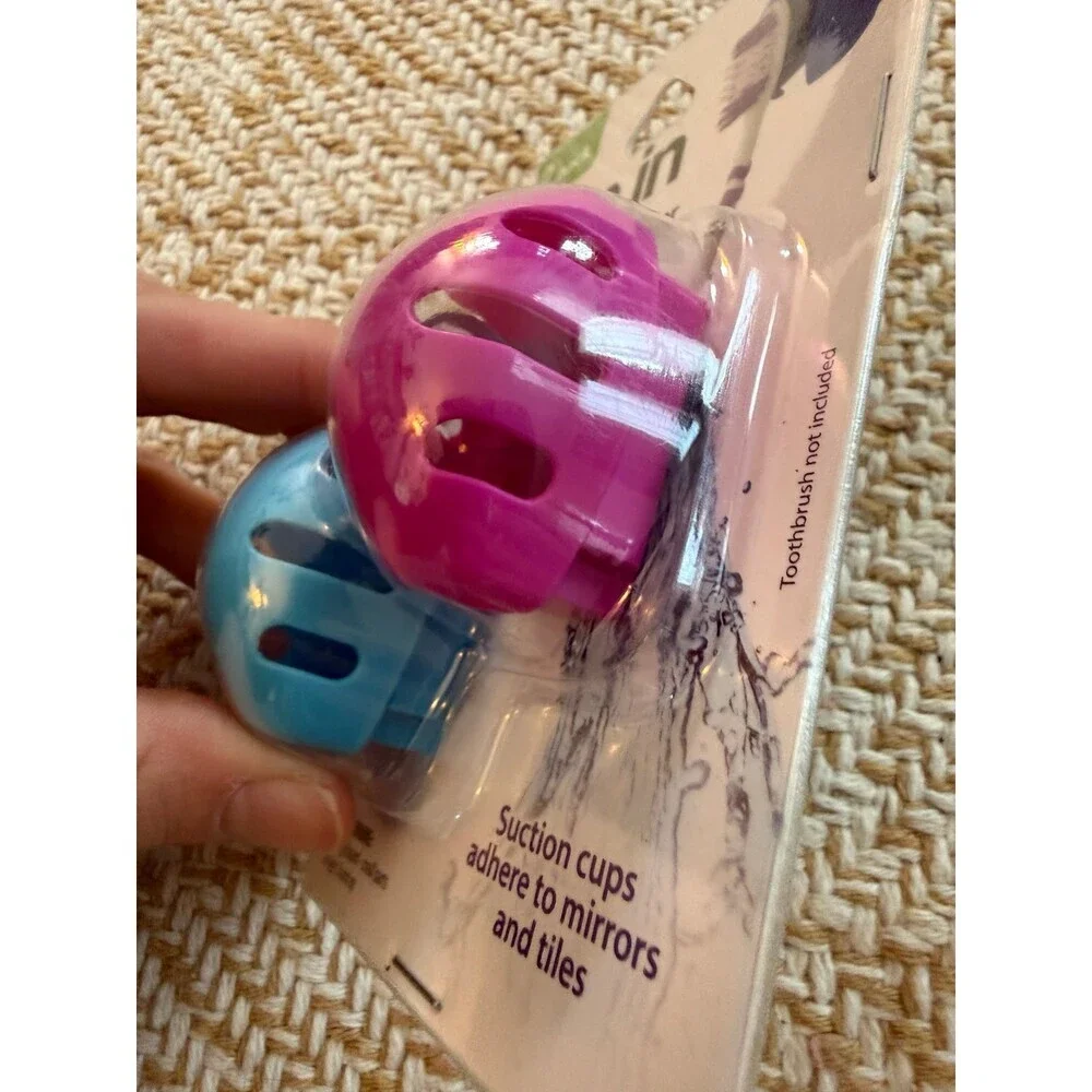 Snap In Toothbrush Holder 2 Pack with Suction Cups